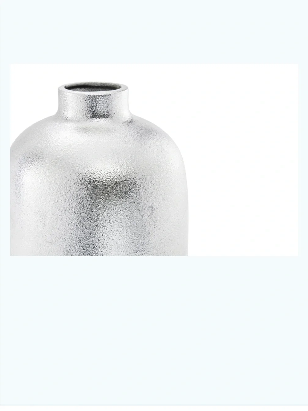 Silver Decorative Vase - Modern Metallic Home Accent
